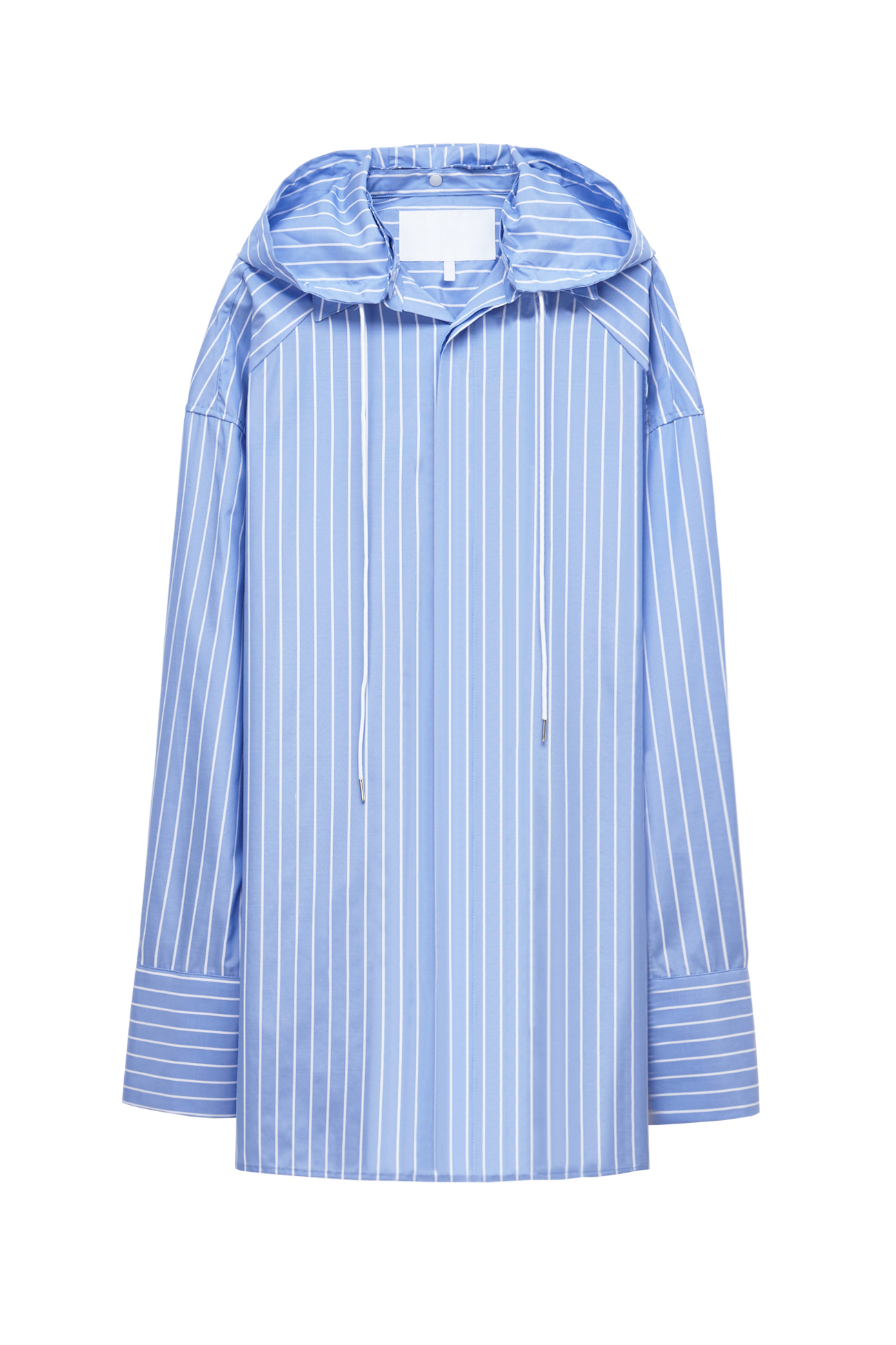 [UNISEX] Blue stripe hood shirt